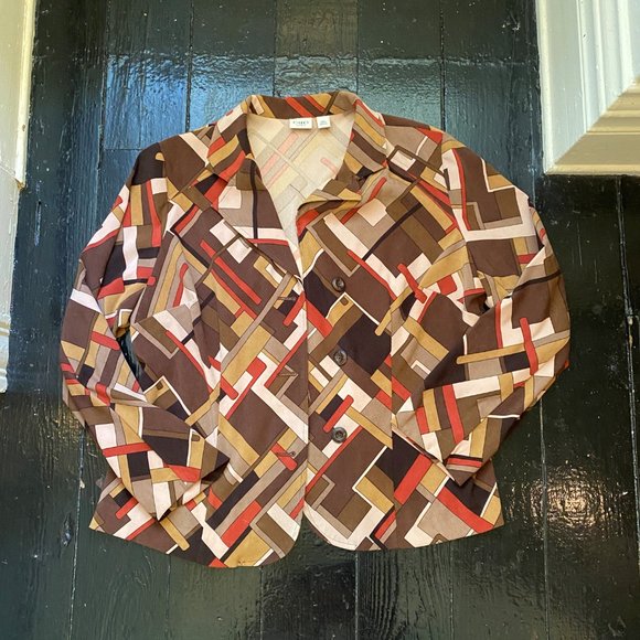 vintage abstract cato blazer - Picture 3 of 4